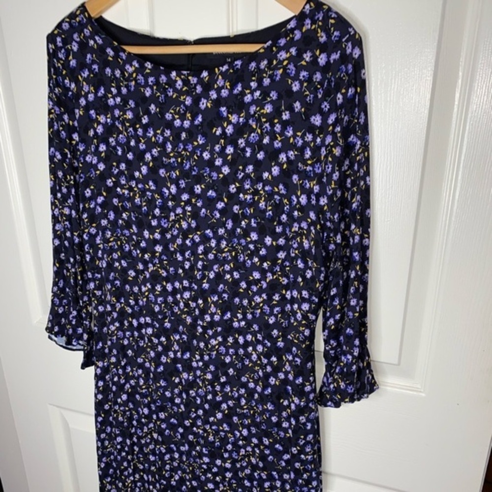 Banana Republic Floral Flutter-Sleeve Dress Size 14